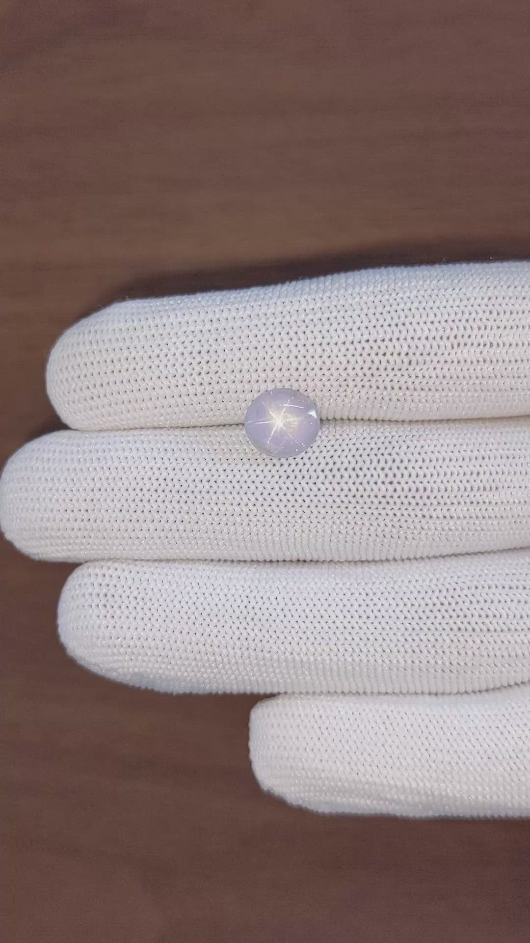 3.27 Ct. Grey Star Sapphire from Ceylon (Sri Lanka) Size Video