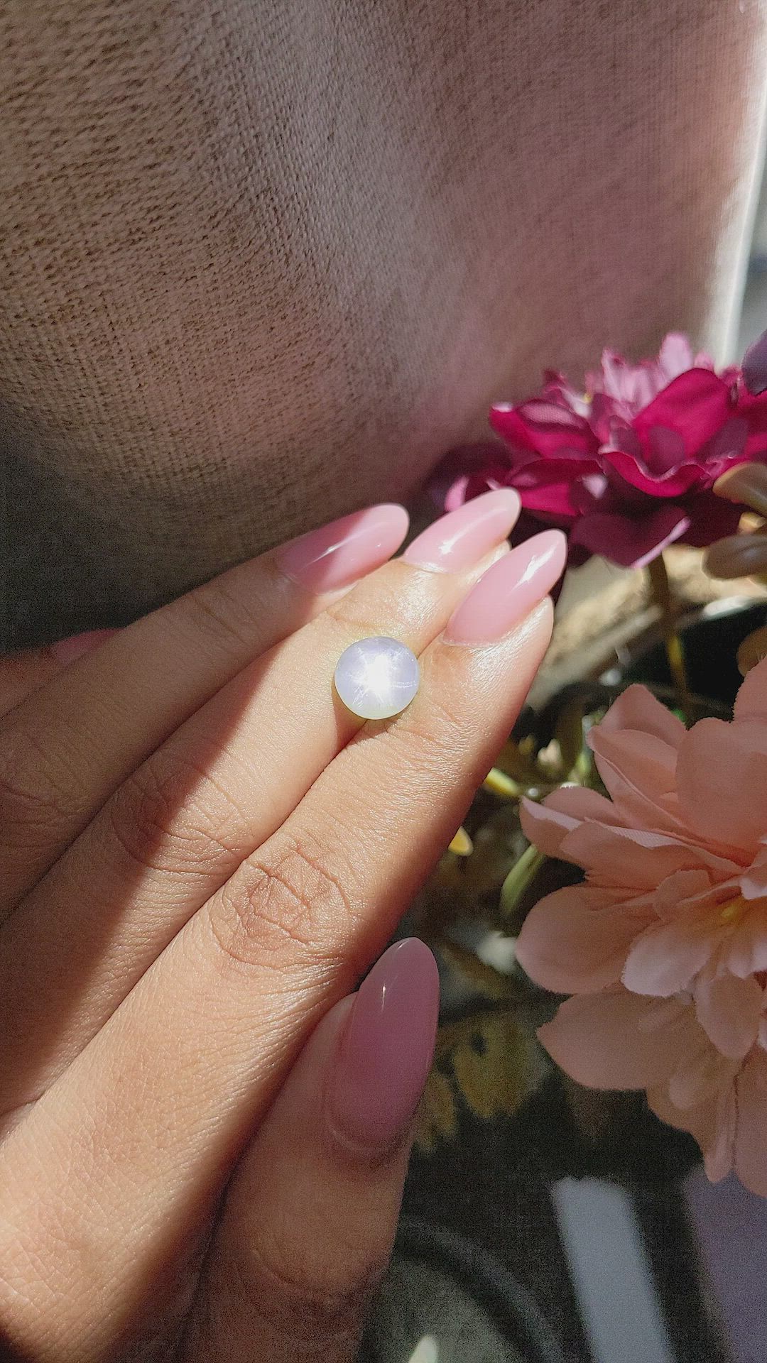 3.27 Ct. Grey Star Sapphire from Ceylon (Sri Lanka) Size Video