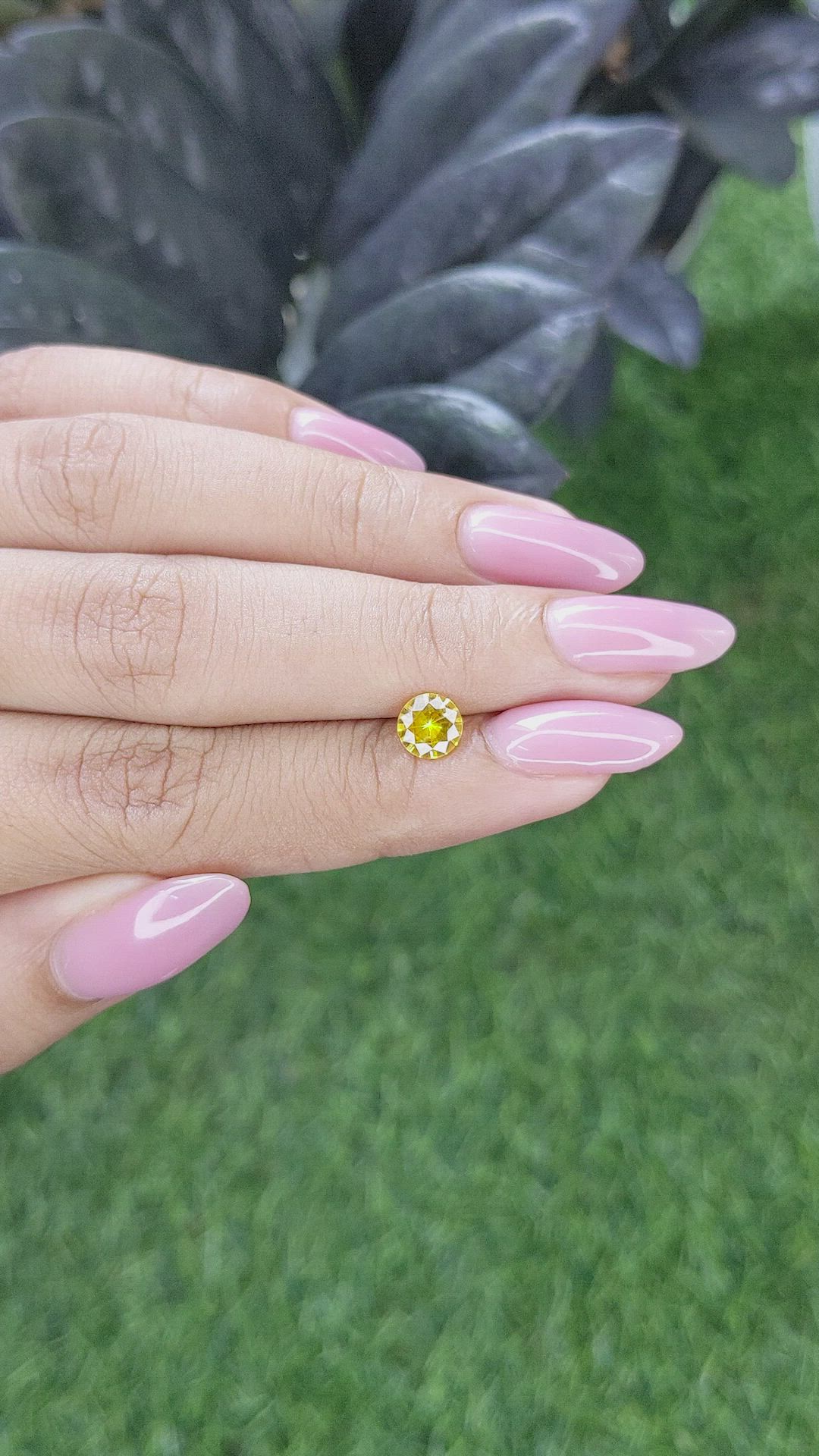 0.79 Ct. Yellow Sapphire from Ceylon (Sri Lanka) Size Video