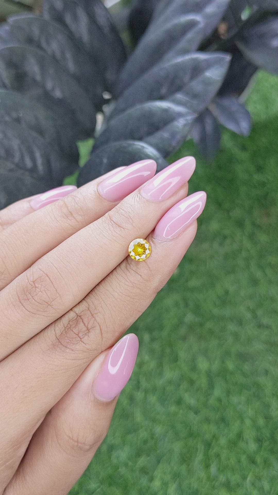 0.79 Ct. Yellow Sapphire from Ceylon (Sri Lanka) Size Video