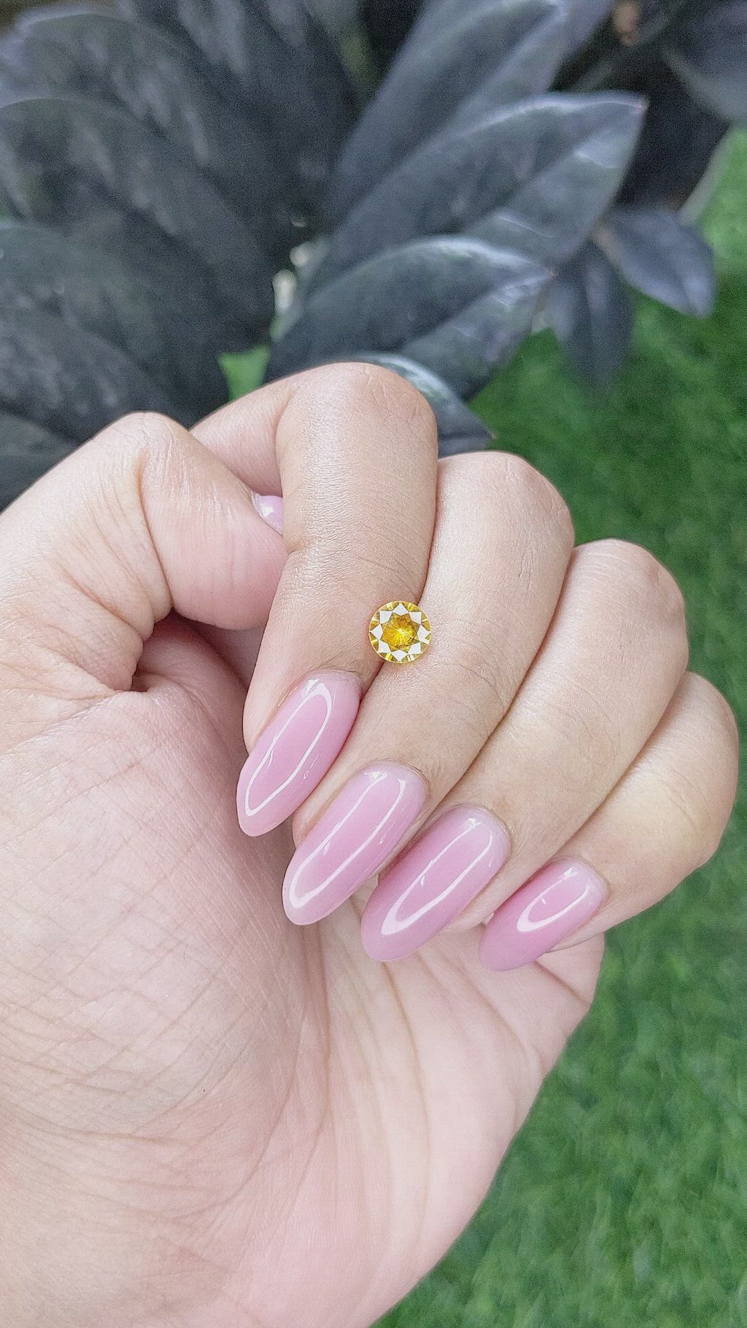 0.79 Ct. Yellow Sapphire from Ceylon (Sri Lanka) Size Video