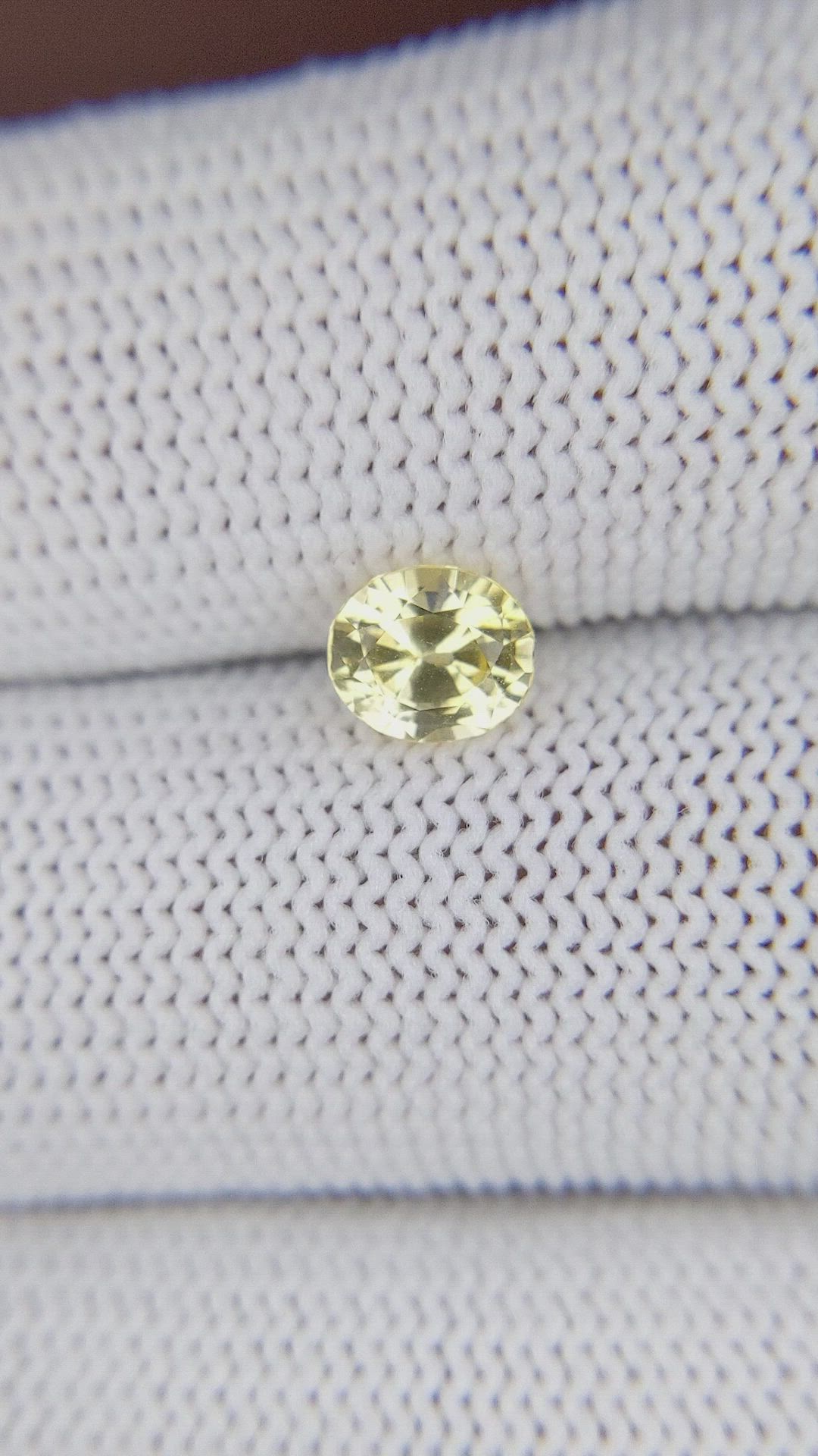 1.12 Ct. Yellow Sapphire from Ceylon (Sri Lanka) Size Video