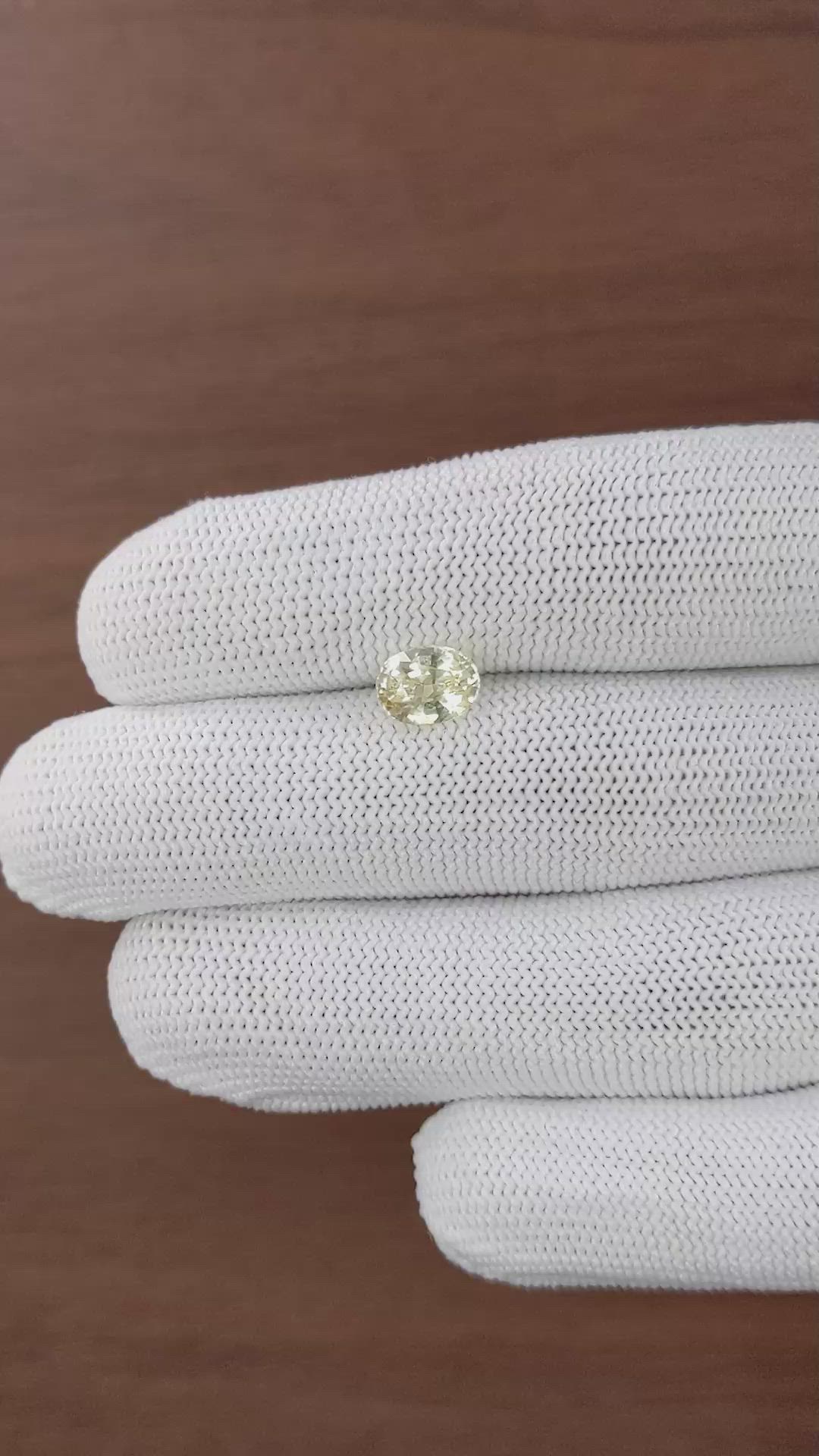 2.03 Ct. Yellow Sapphire from Ceylon (Sri Lanka) Size Video