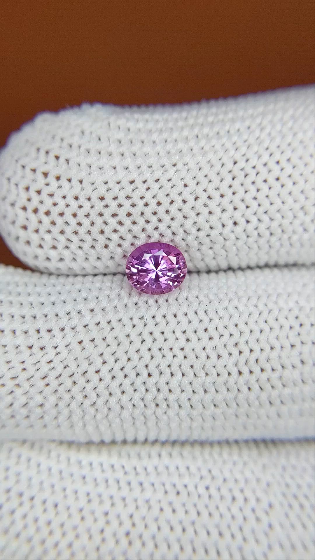 0.72 Ct. Purplish Pink Sapphire from Ceylon (Sri Lanka) Size Video