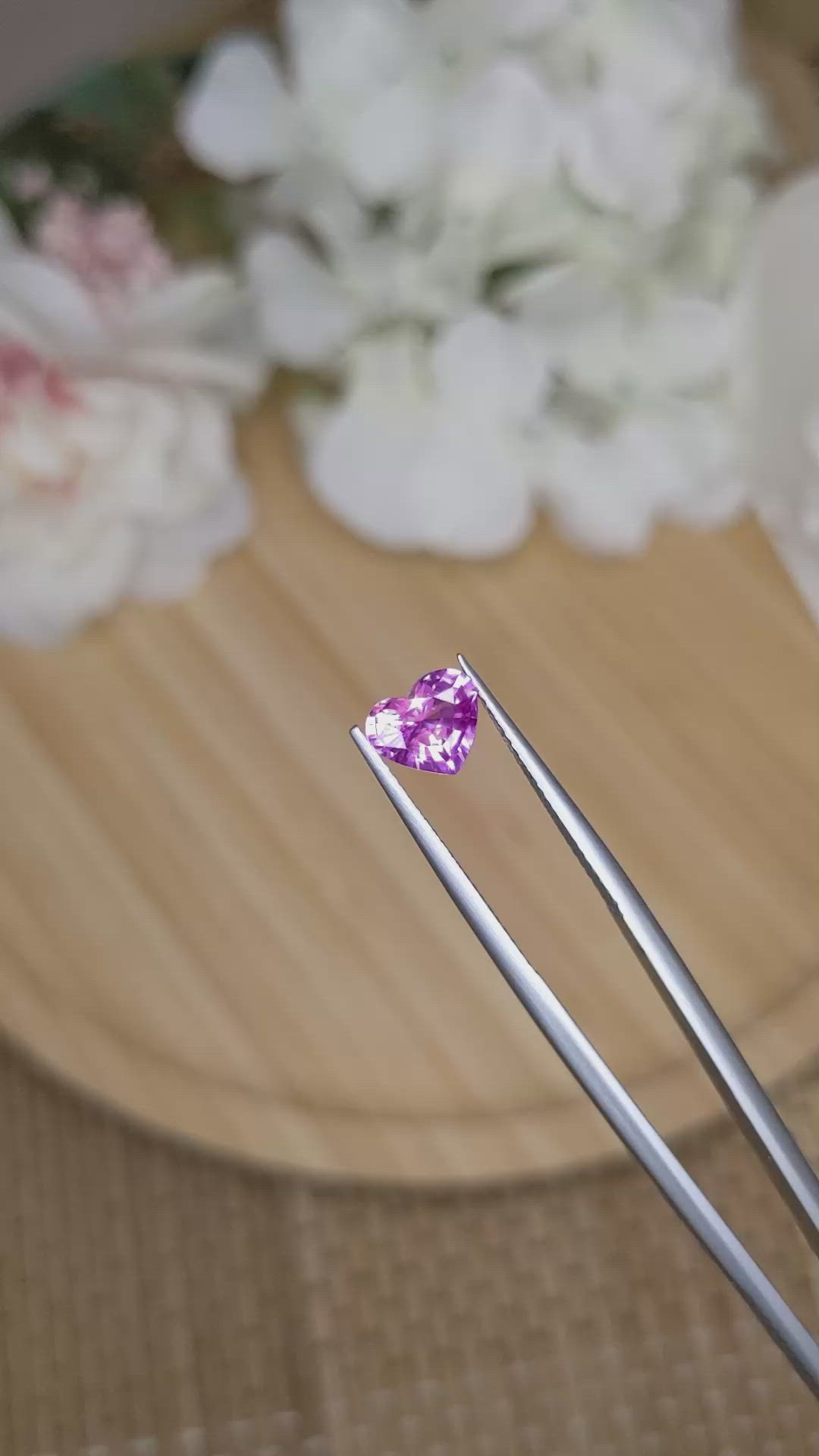 1.29 Ct. Pinkish Purple Sapphire from Ceylon (Sri Lanka) Size Video
