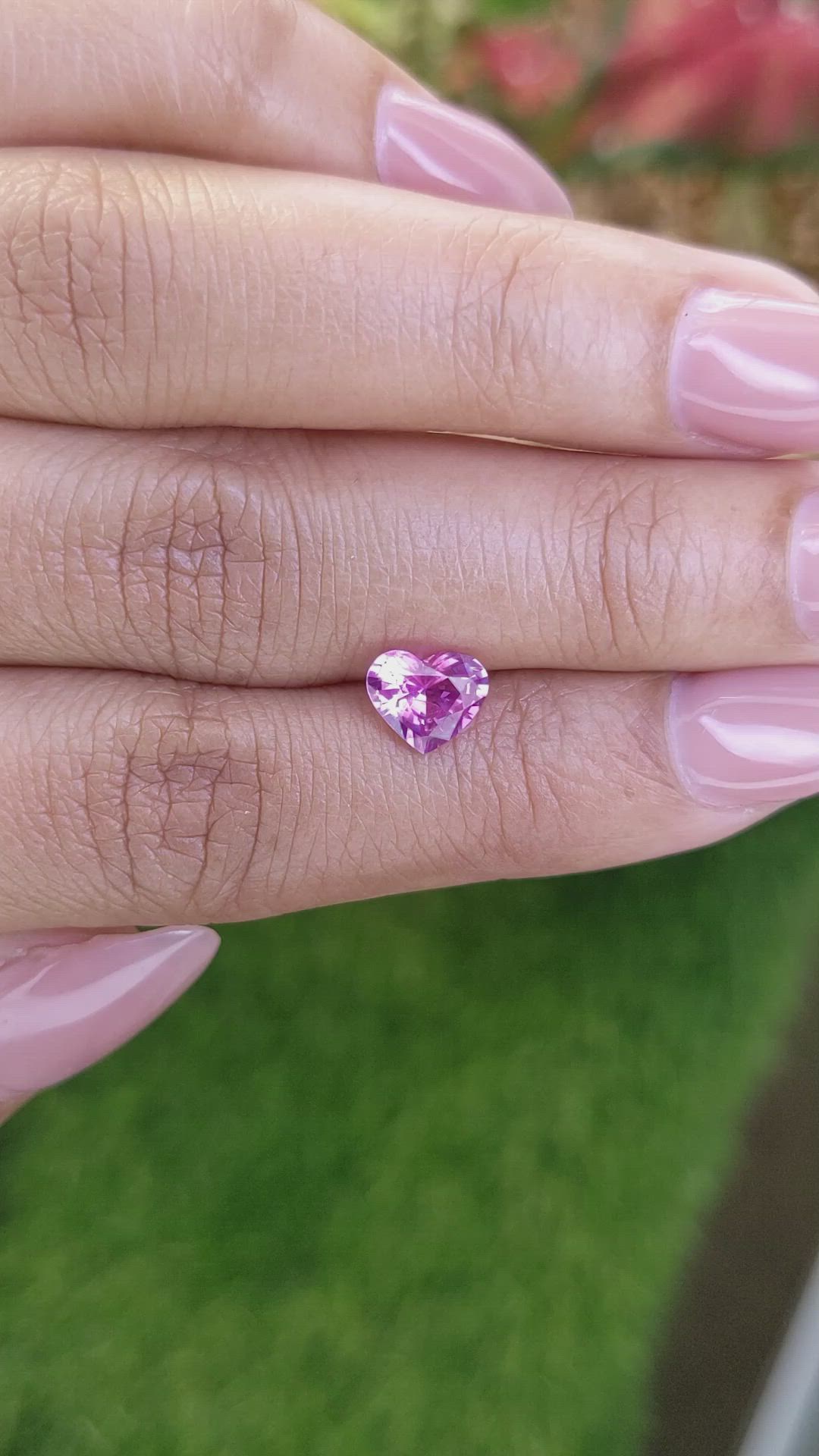 1.29 Ct. Pinkish Purple Sapphire from Ceylon (Sri Lanka) Size Video