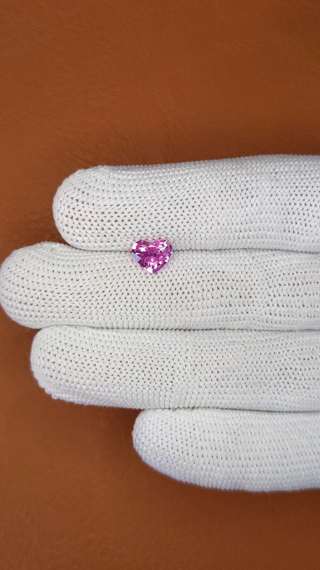 1.29 Ct. Pinkish Purple Sapphire from Ceylon (Sri Lanka) Size Video