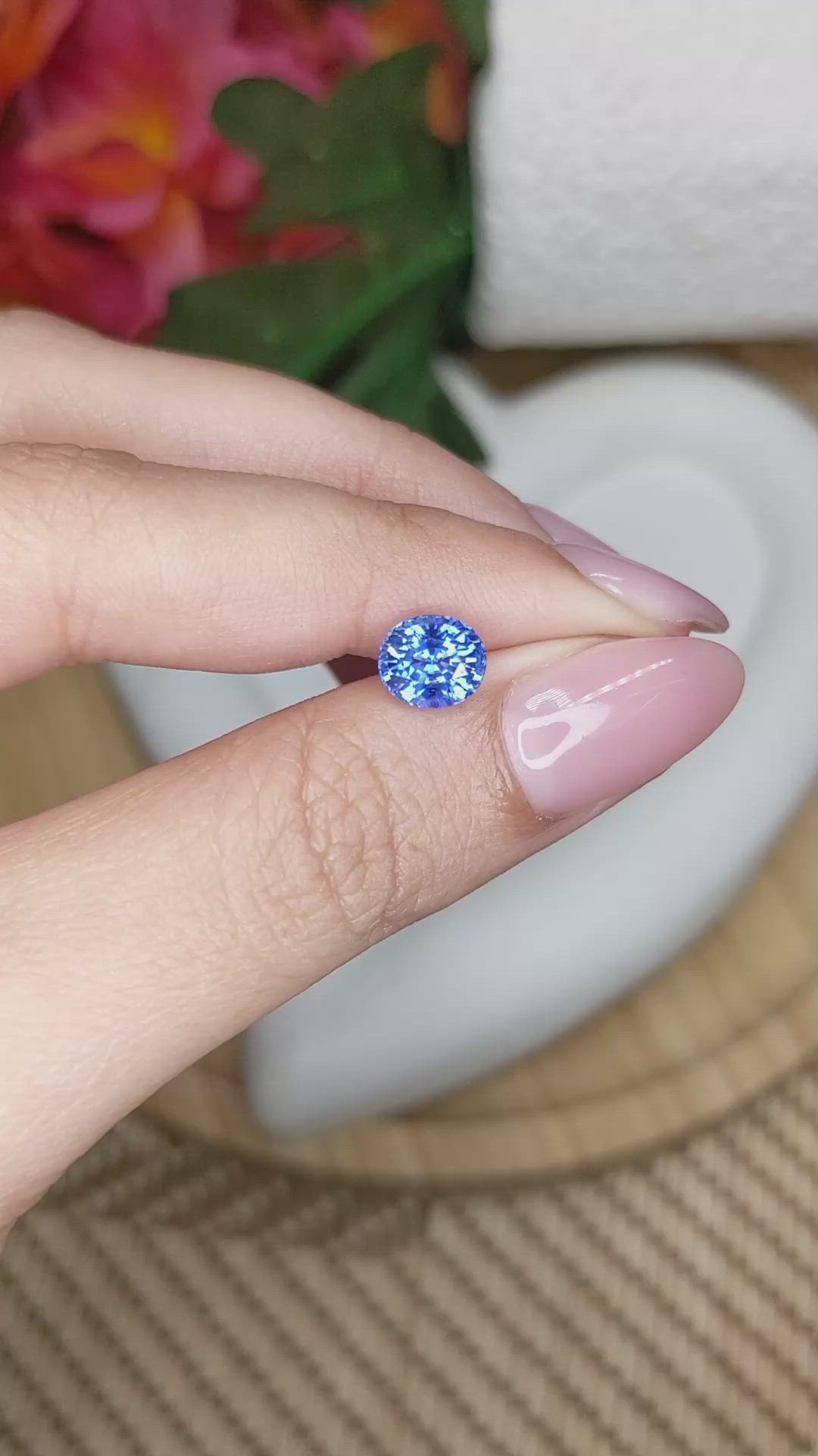 1.78 Ct. Blue Sapphire from Ceylon (Sri Lanka) Size Video