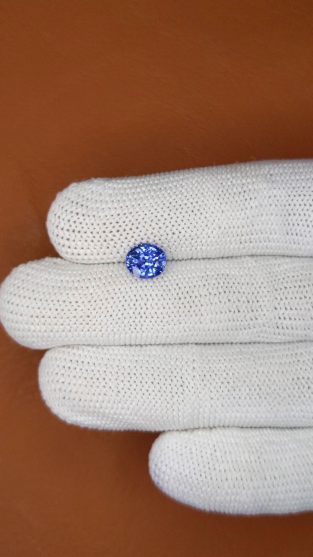 1.78 Ct. Blue Sapphire from Ceylon (Sri Lanka) Size Video