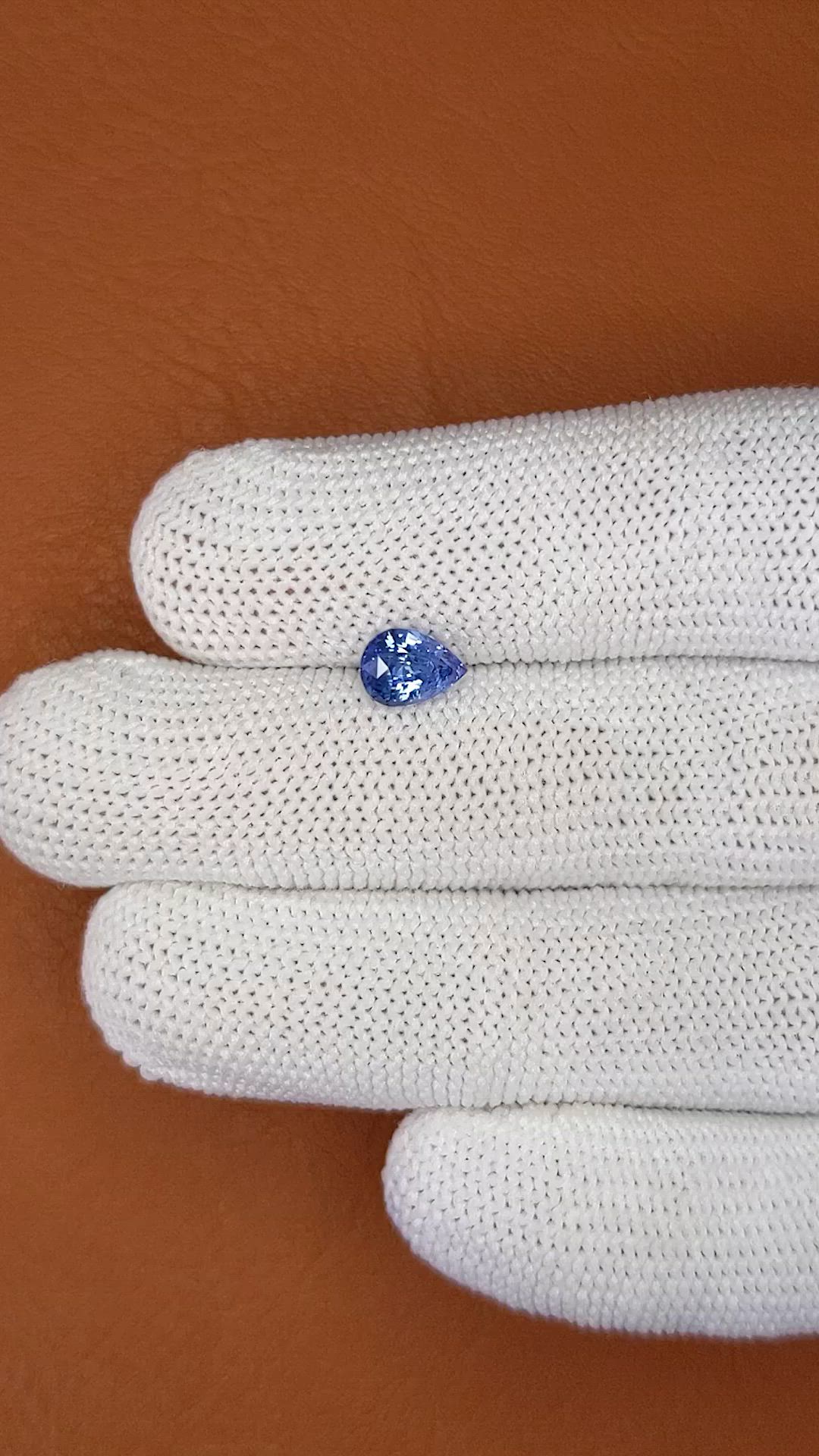1.30 Ct. Blue Sapphire from Ceylon (Sri Lanka) Size Video