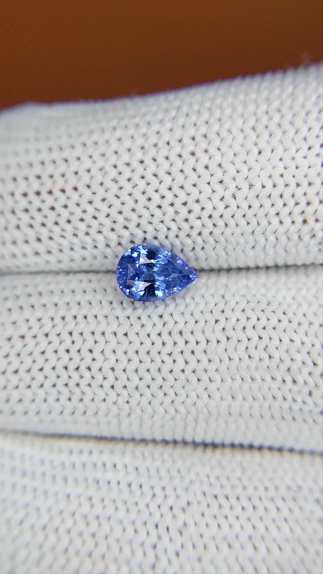 1.30 Ct. Blue Sapphire from Ceylon (Sri Lanka) Size Video