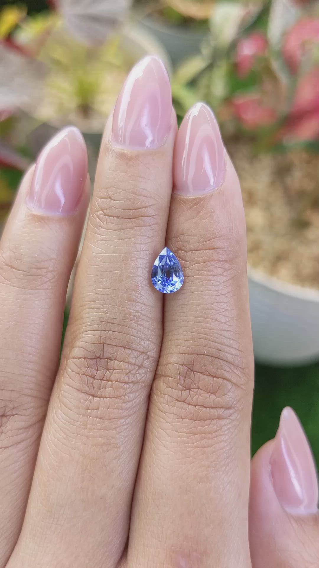 1.30 Ct. Blue Sapphire from Ceylon (Sri Lanka) Size Video