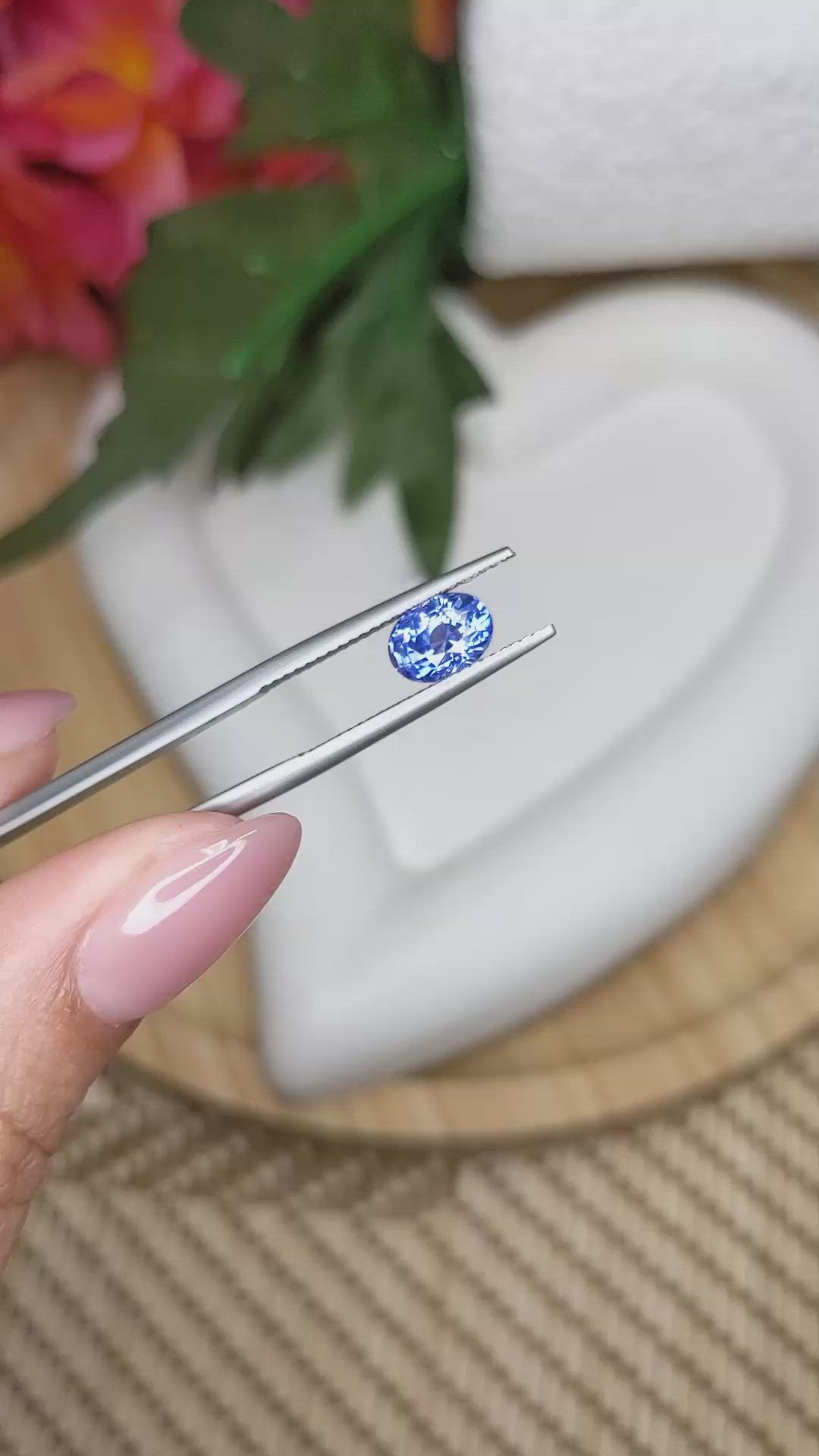 1.77 Ct. Blue Sapphire from Ceylon (Sri Lanka) Size Video