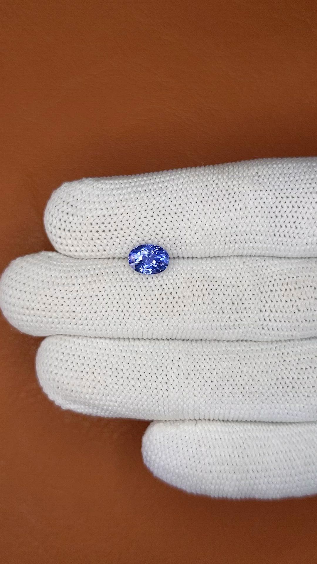 1.77 Ct. Blue Sapphire from Ceylon (Sri Lanka) Size Video