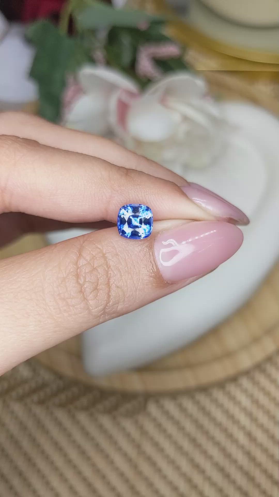 1.92 Ct. Blue Sapphire from Ceylon (Sri Lanka) Size Video