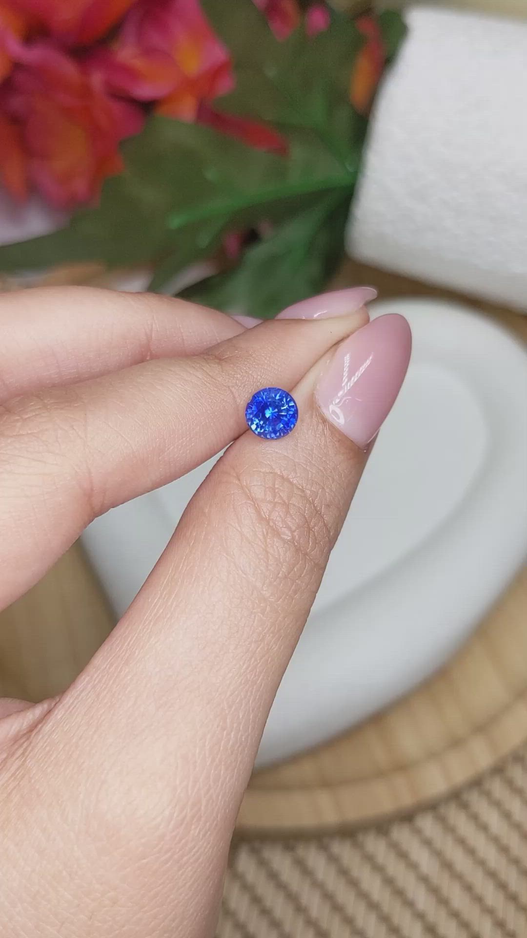 1.16 Ct. Blue Sapphire from Ceylon (Sri Lanka) Size Video