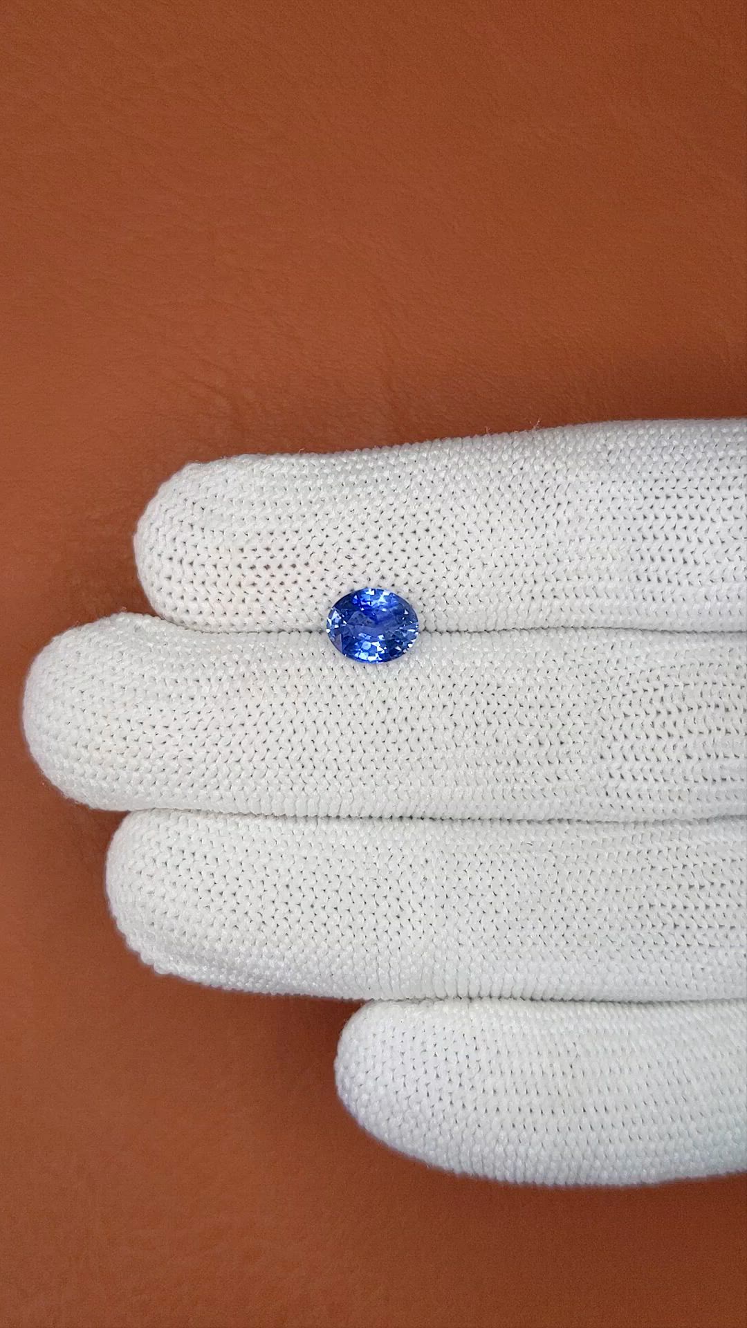1.46 Ct. Blue Sapphire from Ceylon (Sri Lanka) Size Video
