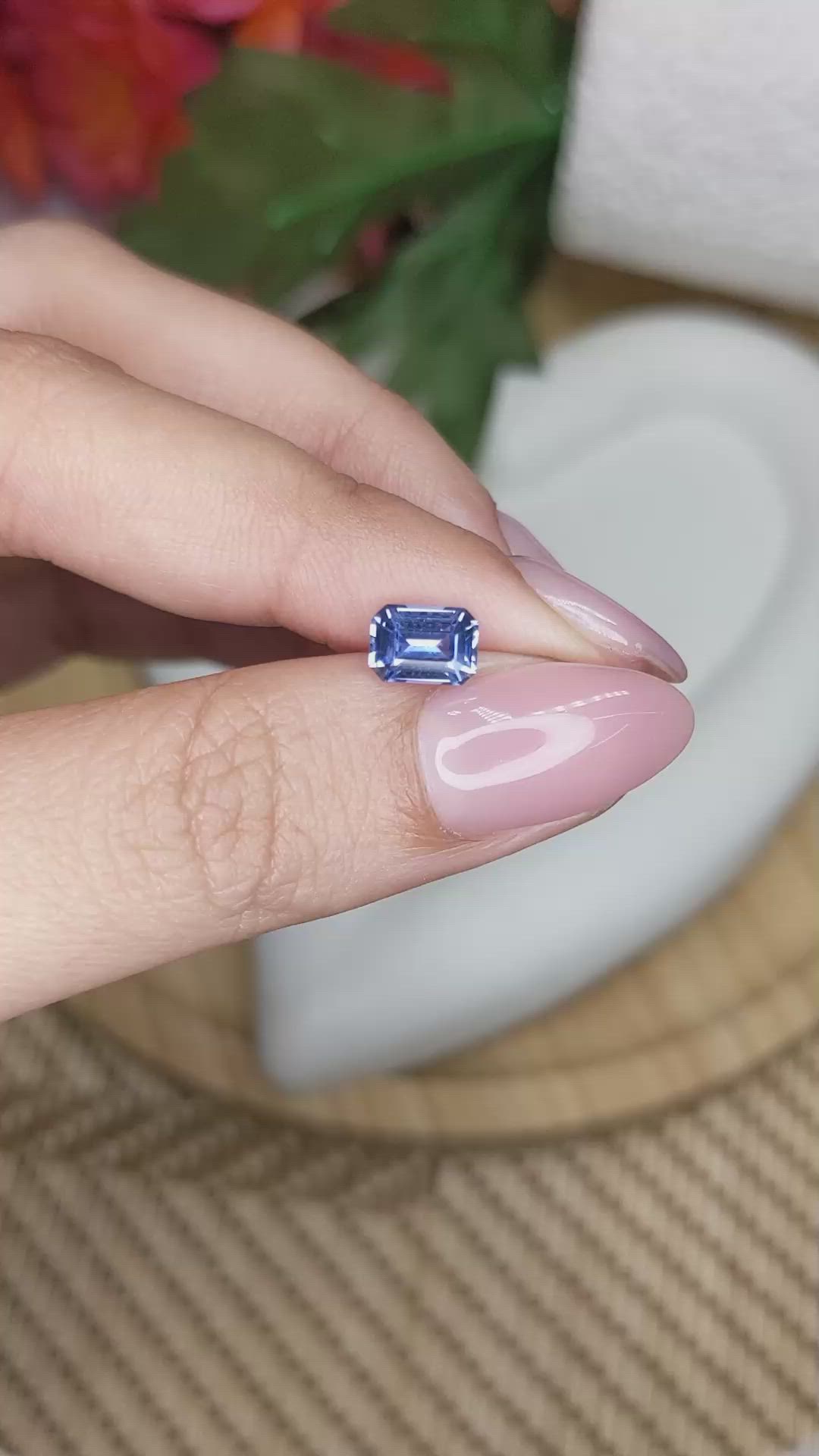 1.30 Ct. Blue Sapphire from Ceylon (Sri Lanka) Size Video