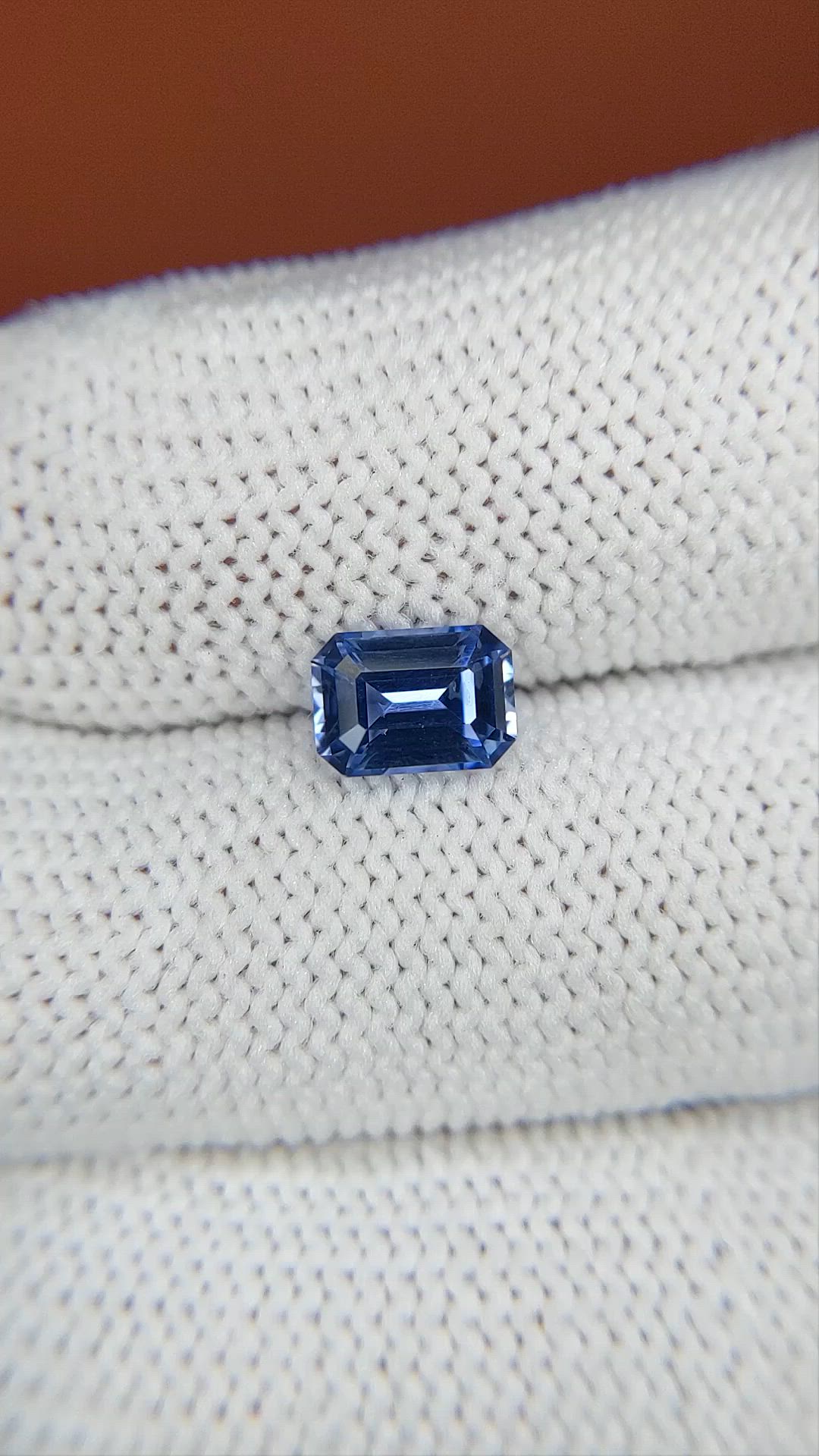 1.30 Ct. Blue Sapphire from Ceylon (Sri Lanka) Size Video
