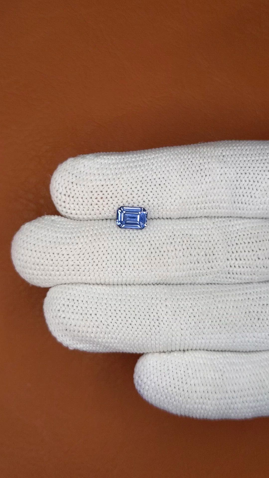 1.30 Ct. Blue Sapphire from Ceylon (Sri Lanka) Size Video