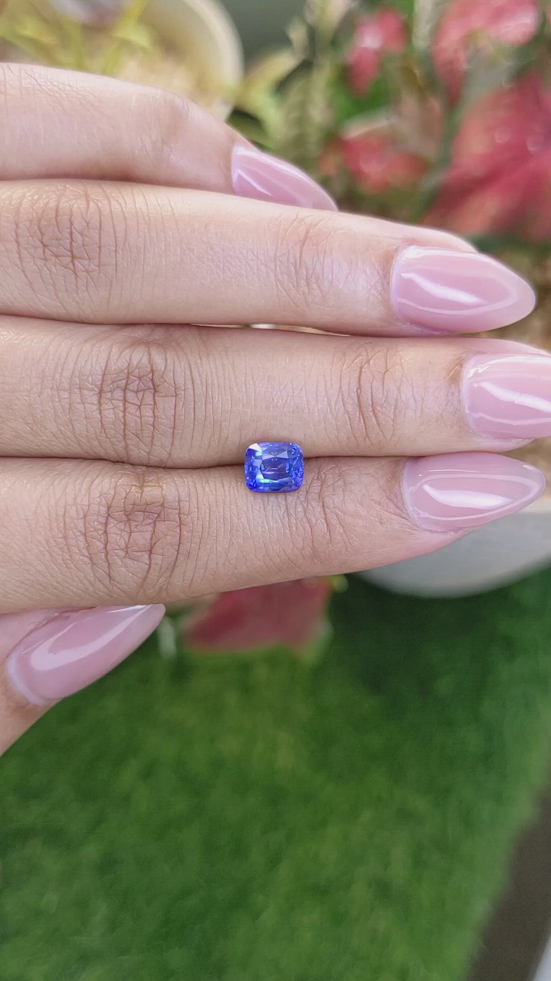 1.56 Ct. Blue Sapphire from Ceylon (Sri Lanka) Size Video