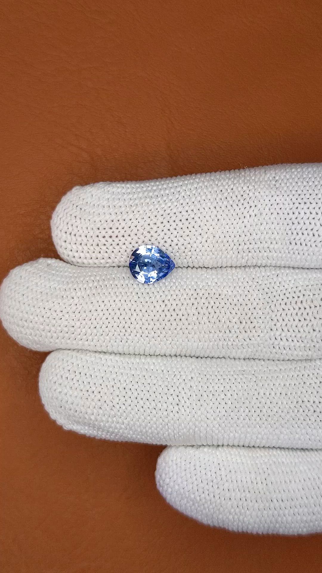 1.46 Ct. Blue Sapphire from Ceylon (Sri Lanka) Size Video