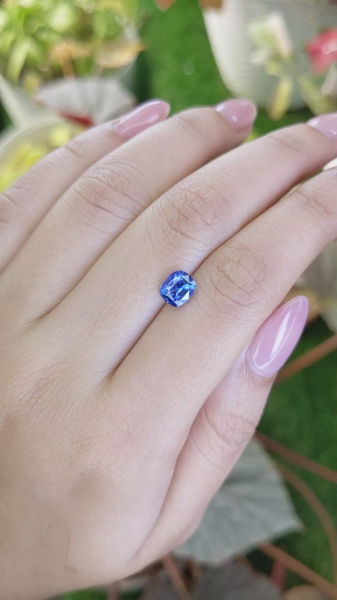1.63 Ct. Blue Sapphire from Ceylon (Sri Lanka) Size Video
