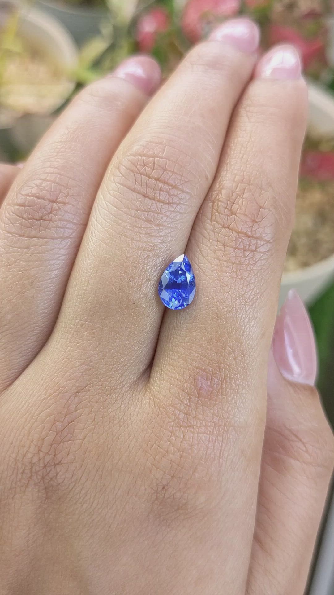 1.77 Ct. Blue Sapphire from Ceylon (Sri Lanka) Size Video