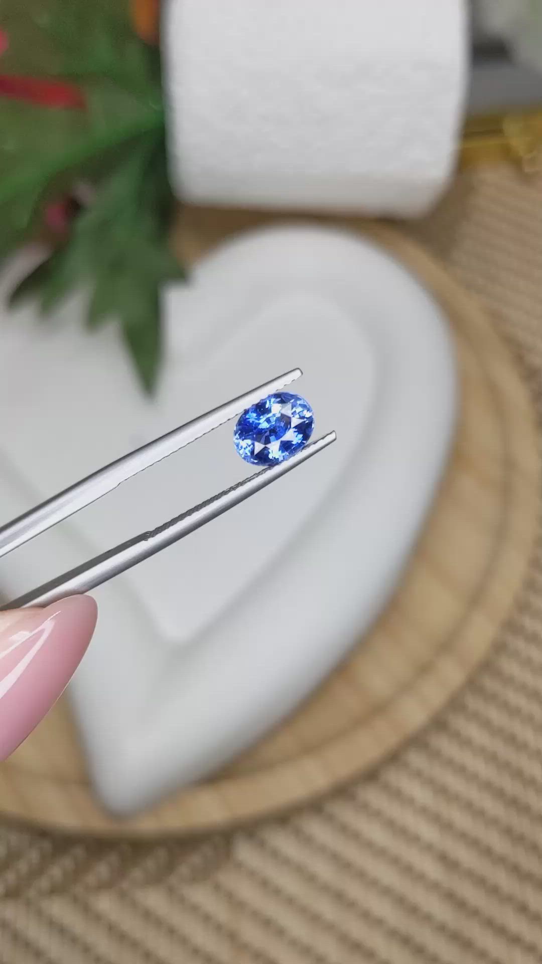 1.80 Ct. Blue Sapphire from Ceylon (Sri Lanka) Size Video