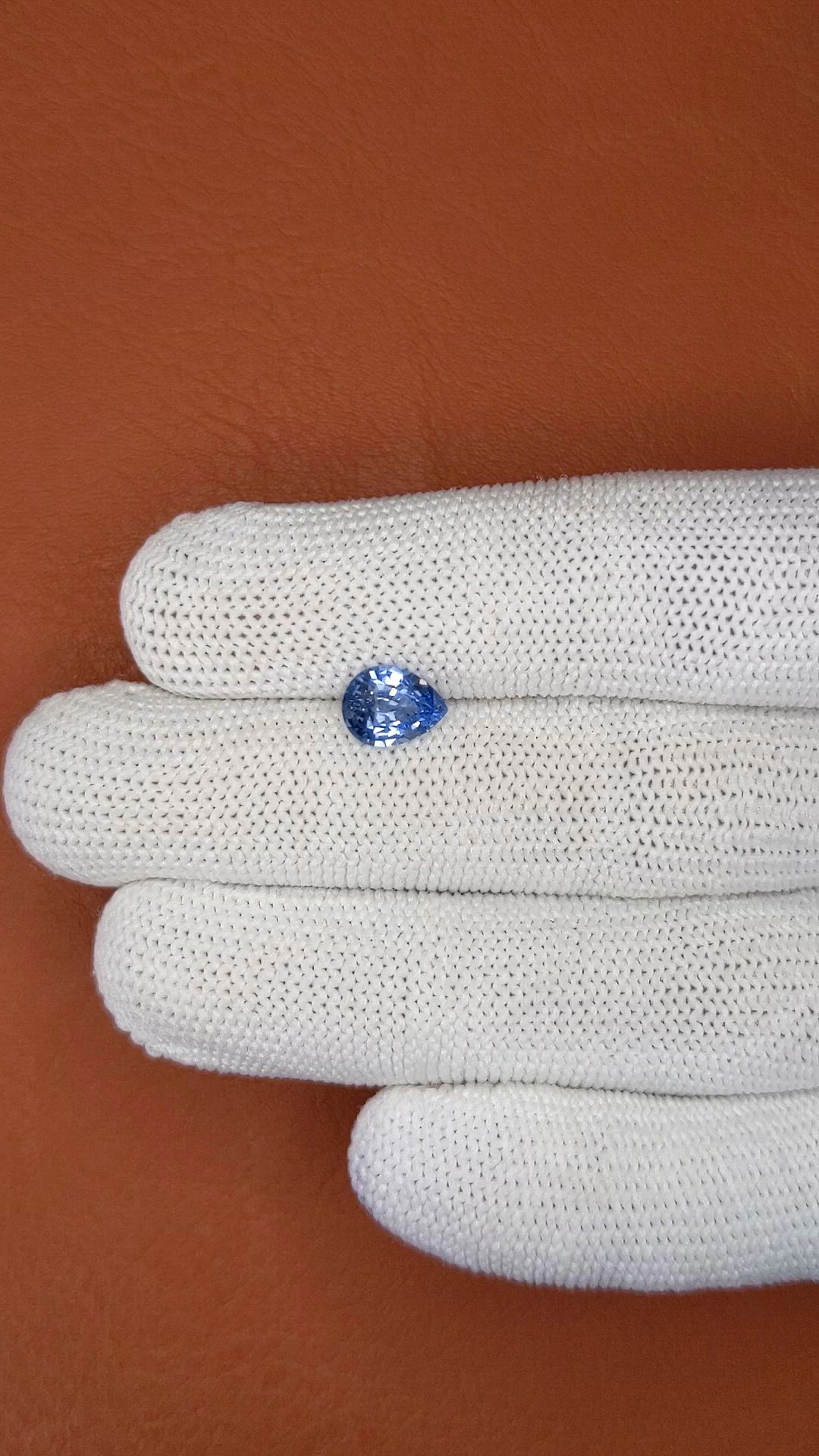 1.63 Ct. Blue Sapphire from Ceylon (Sri Lanka) Size Video