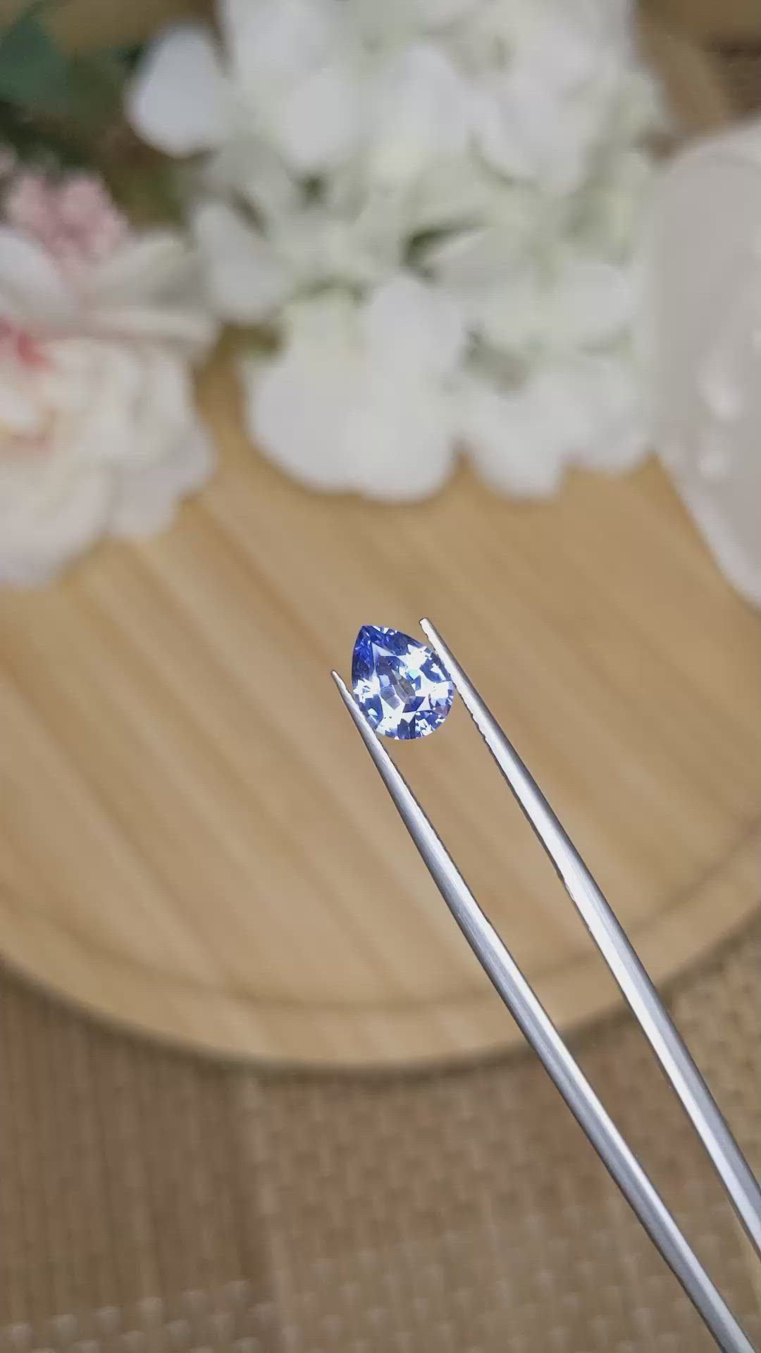 1.63 Ct. Blue Sapphire from Ceylon (Sri Lanka) Size Video