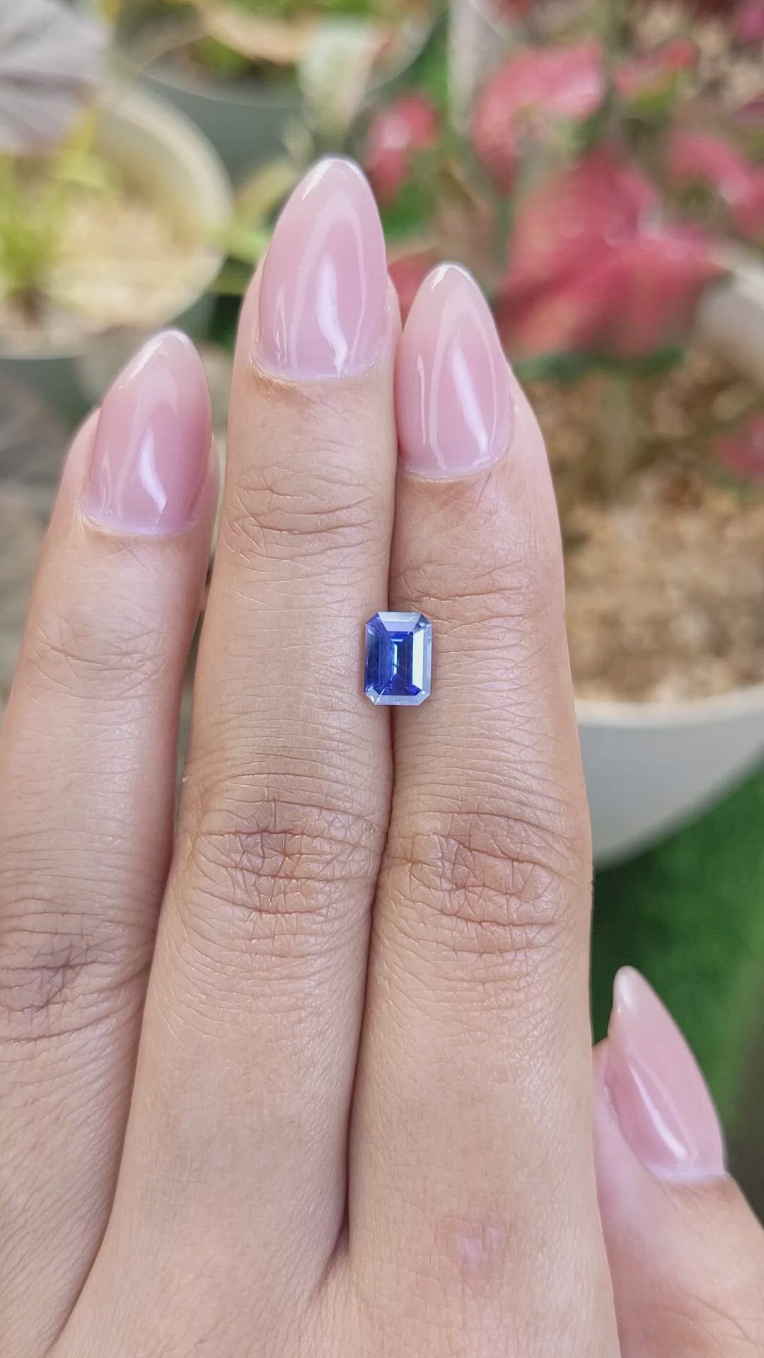 1.33 Ct. Blue Sapphire from Ceylon (Sri Lanka) Size Video