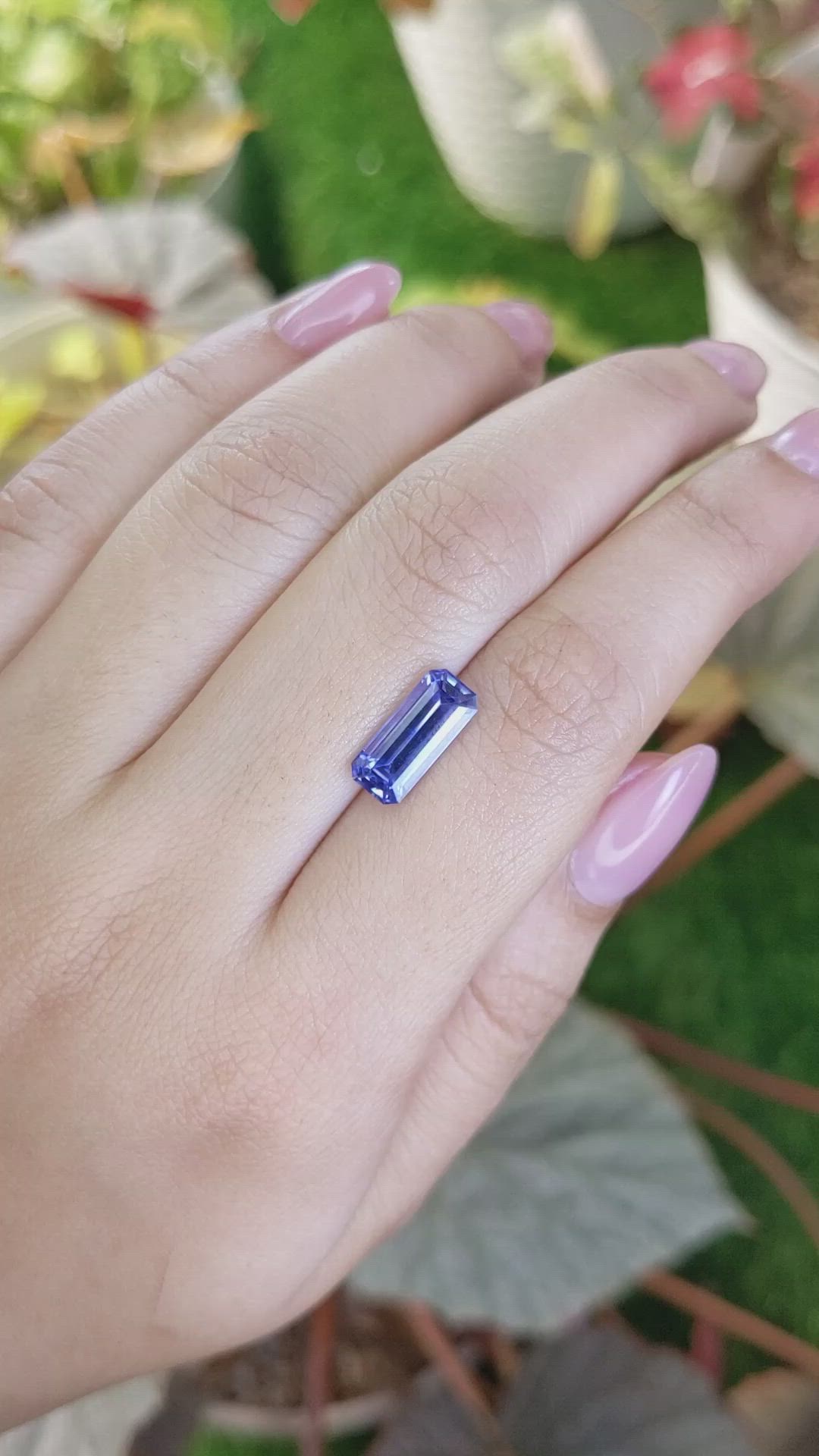 3.21 Ct. Violet Sapphire from Ceylon (Sri Lanka) Size Video