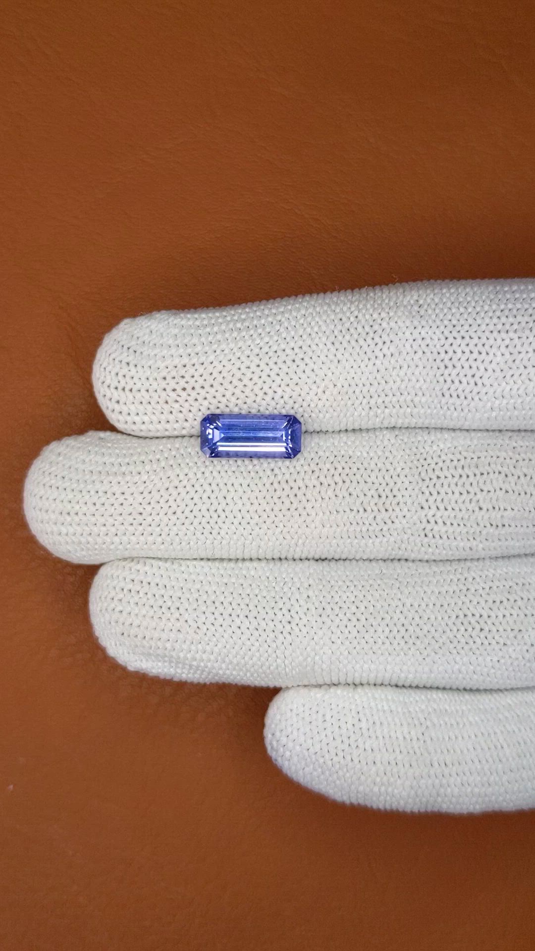 3.21 Ct. Violet Sapphire from Ceylon (Sri Lanka) Size Video
