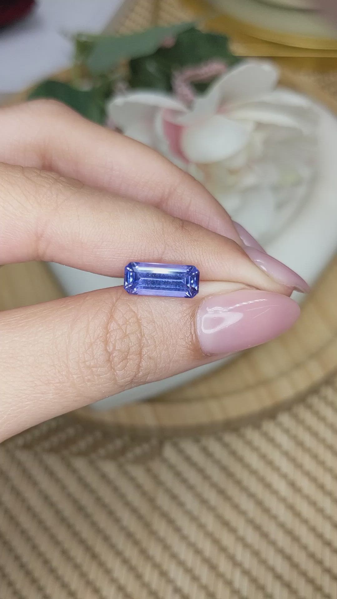 3.21 Ct. Violet Sapphire from Ceylon (Sri Lanka) Size Video