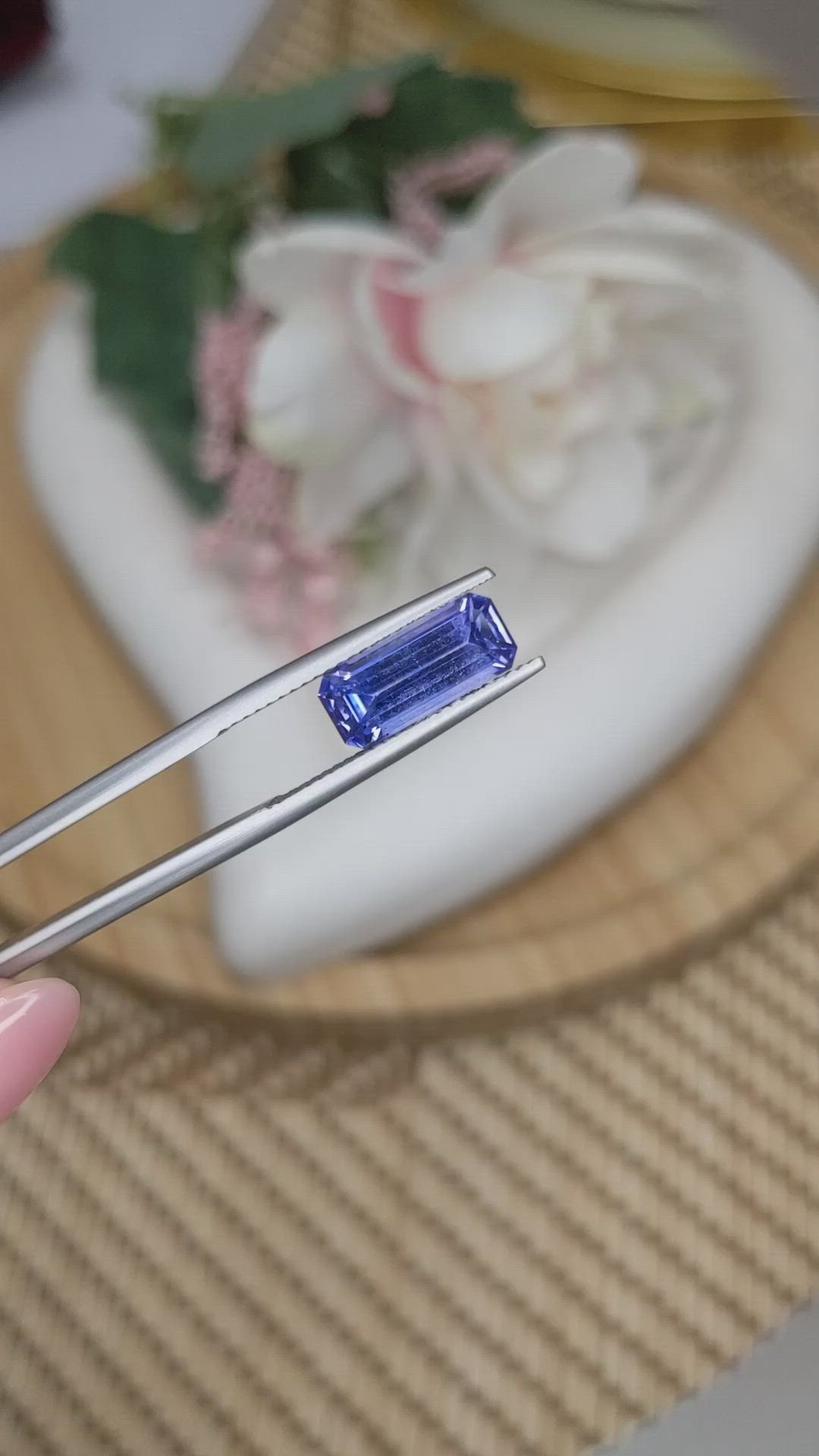 3.21 Ct. Violet Sapphire from Ceylon (Sri Lanka) Size Video