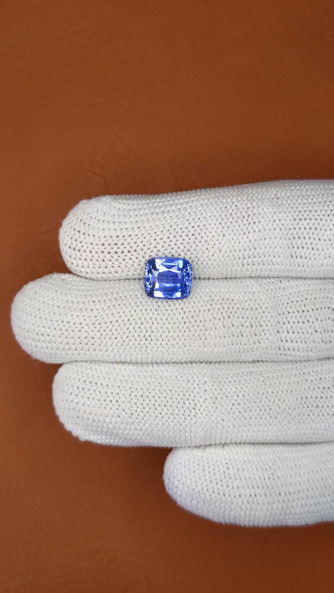 3.04 Ct. Blue Sapphire from Ceylon (Sri Lanka) Size Video