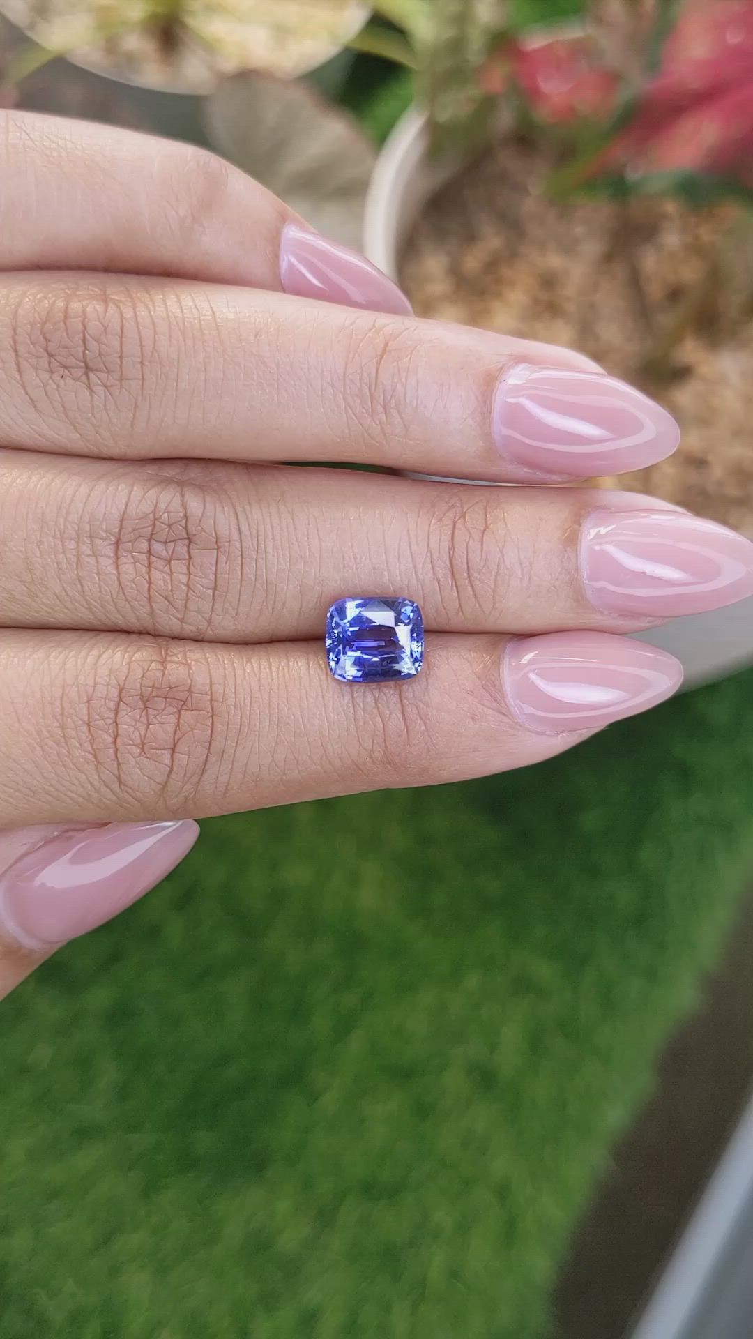 3.04 Ct. Blue Sapphire from Ceylon (Sri Lanka) Size Video