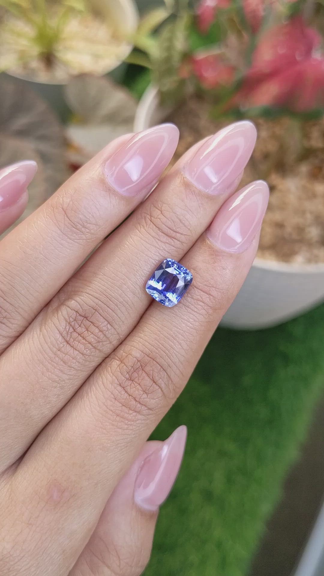 3.04 Ct. Blue Sapphire from Ceylon (Sri Lanka) Size Video