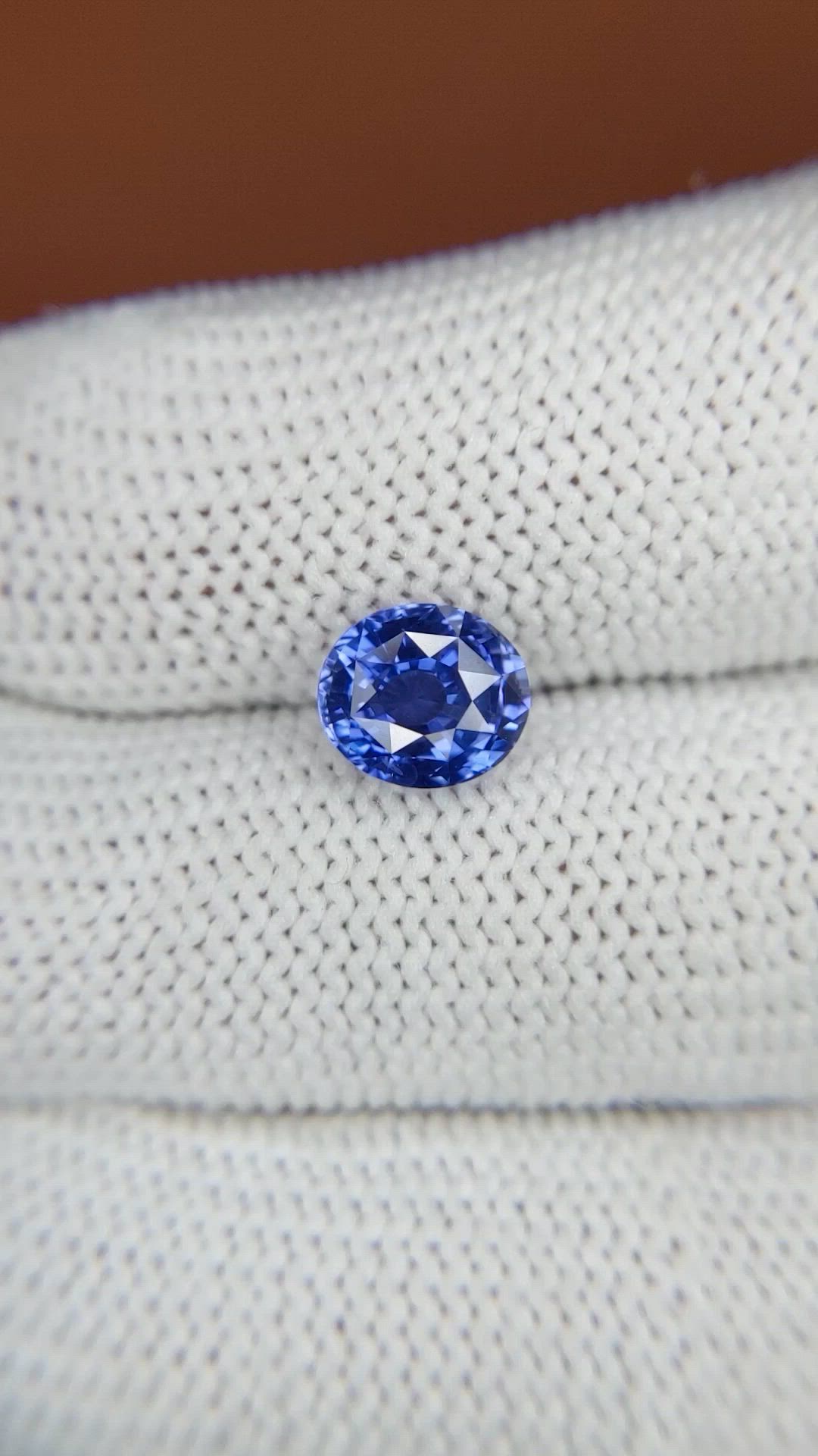 2.09 Ct. Blue Sapphire from Ceylon (Sri Lanka) Size Video