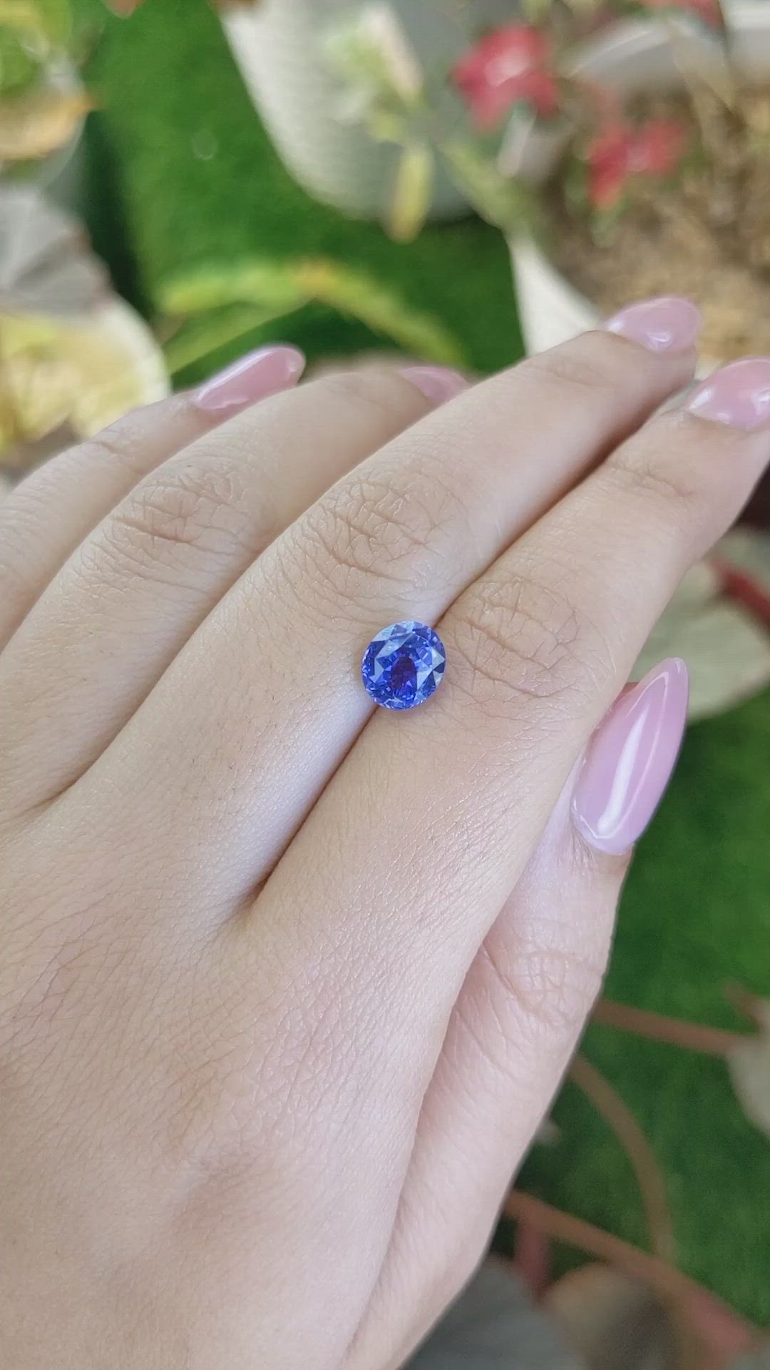 2.09 Ct. Blue Sapphire from Ceylon (Sri Lanka) Size Video