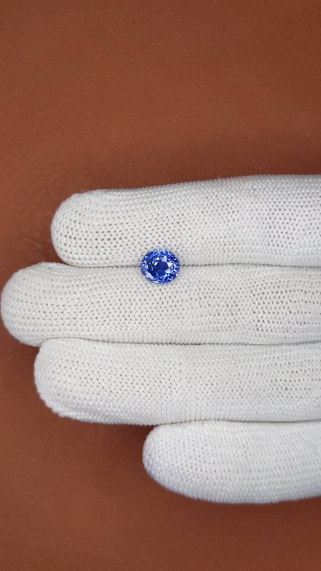2.09 Ct. Blue Sapphire from Ceylon (Sri Lanka) Size Video