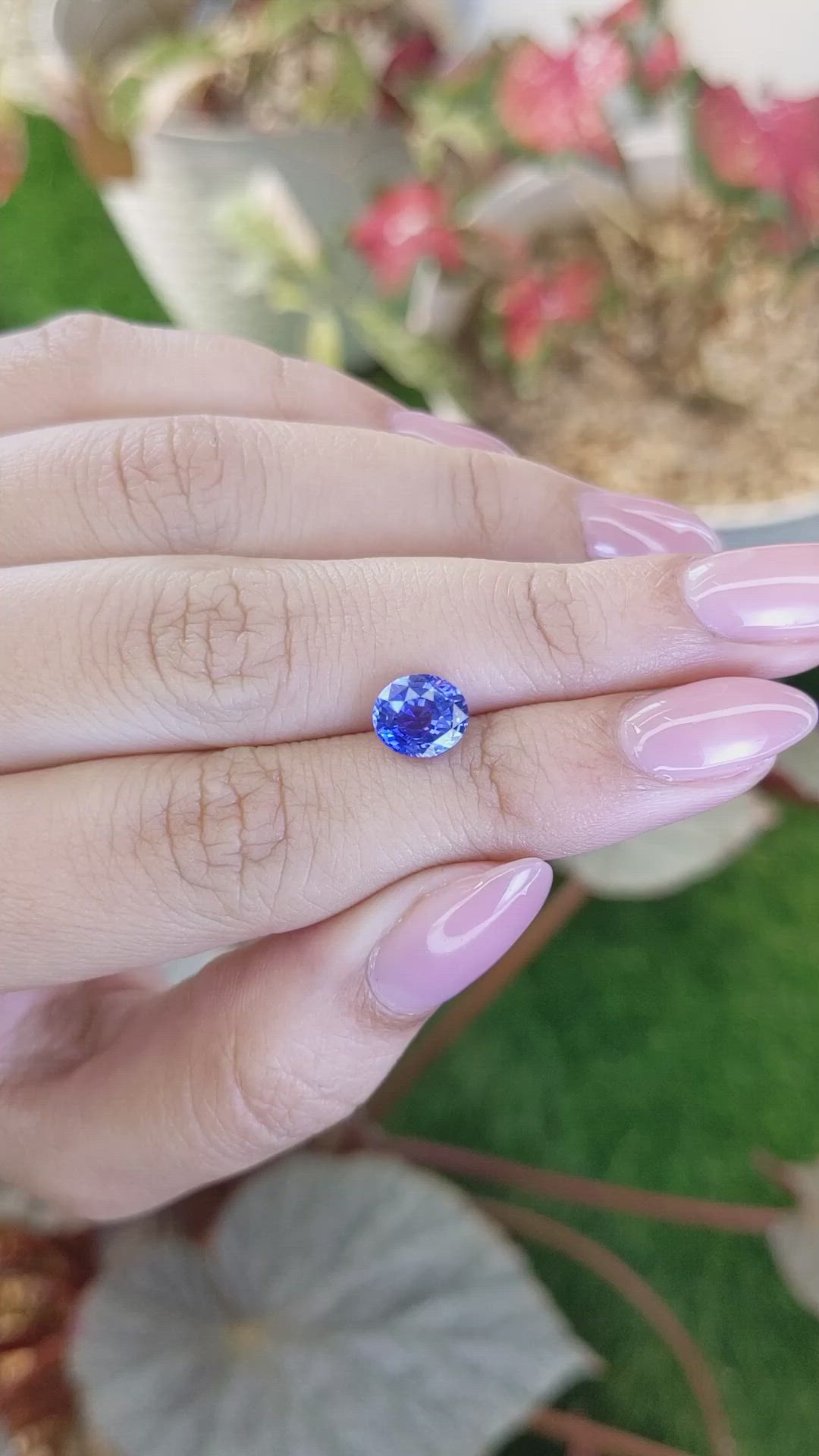 2.09 Ct. Blue Sapphire from Ceylon (Sri Lanka) Size Video