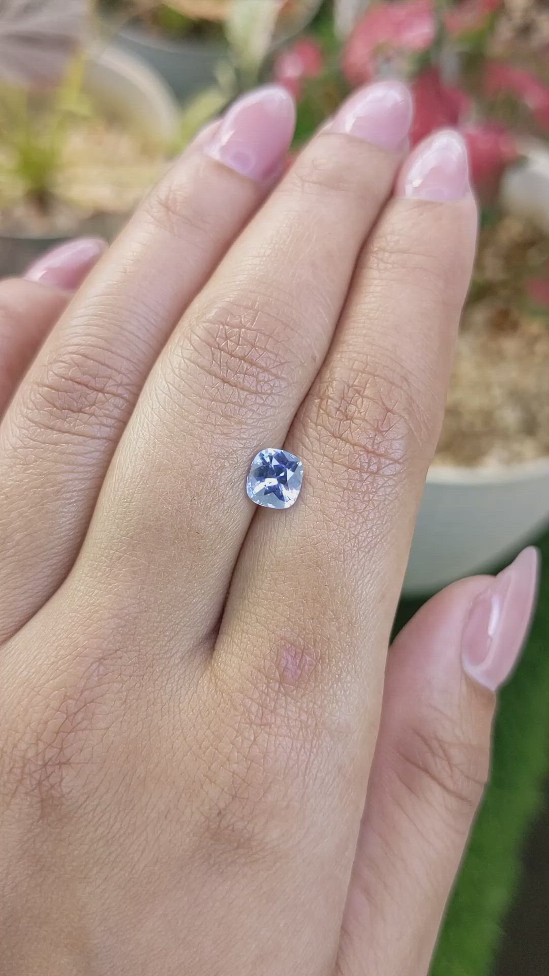 1.25 Ct. Blue Sapphire from Ceylon (Sri Lanka) Size Video