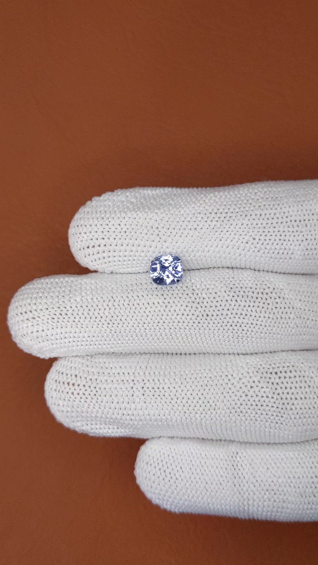 1.25 Ct. Blue Sapphire from Ceylon (Sri Lanka) Size Video