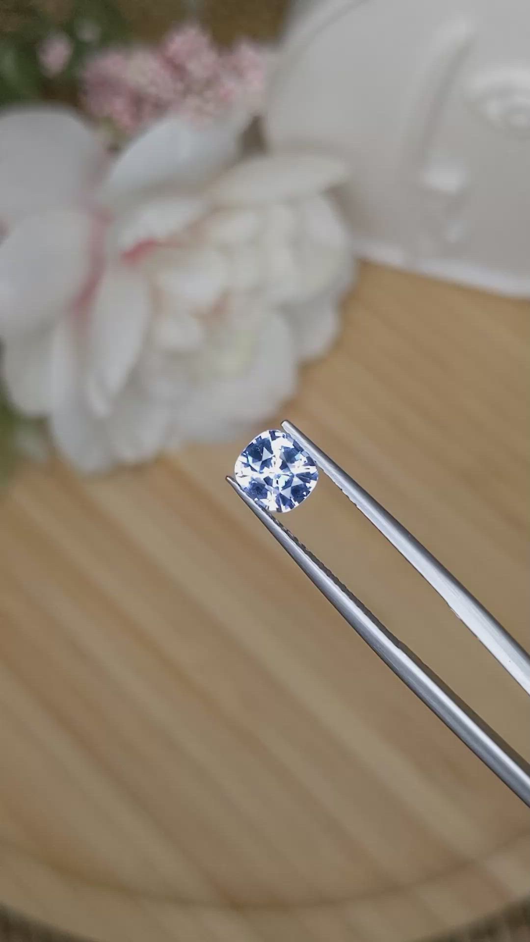 1.25 Ct. Blue Sapphire from Ceylon (Sri Lanka) Size Video