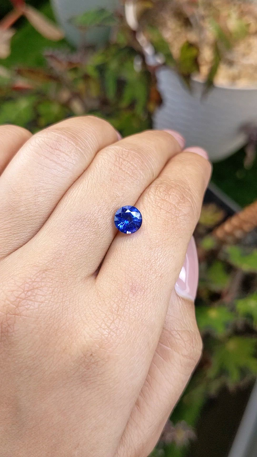 2.06 Ct. Blue Sapphire from Ceylon (Sri Lanka) Size Video