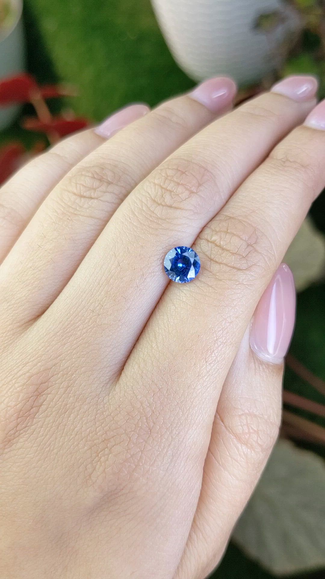 1.36 Ct. Blue Sapphire from Ceylon (Sri Lanka) Size Video