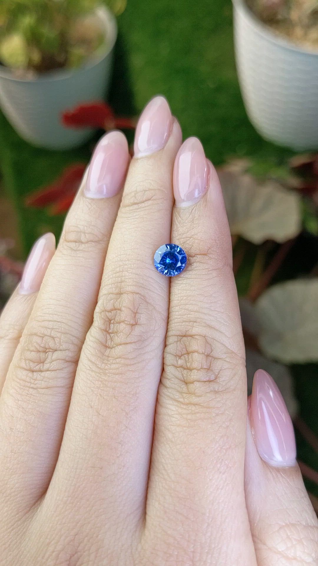 1.36 Ct. Blue Sapphire from Ceylon (Sri Lanka) Size Video
