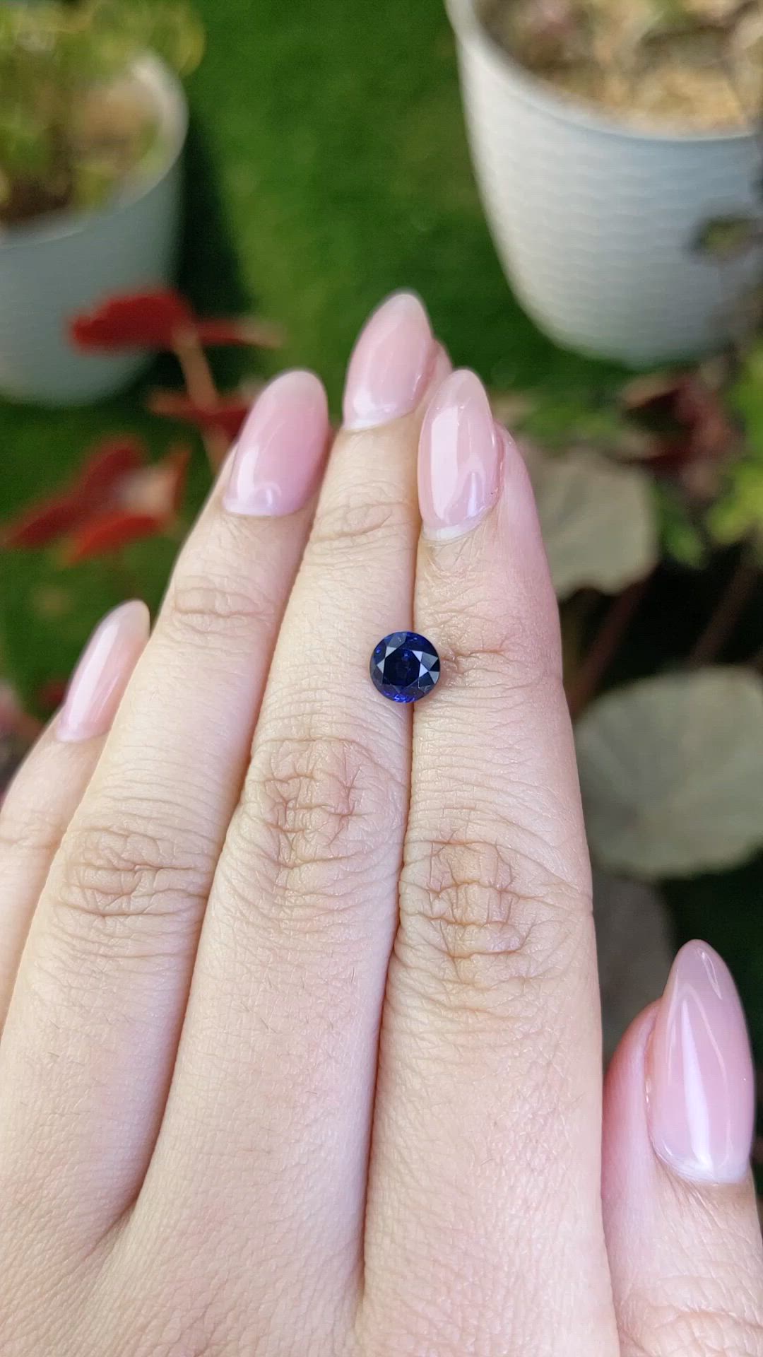 1.45 Ct. Blue Sapphire from Ceylon (Sri Lanka) Size Video